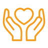 icon of hands holding a heart